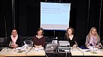 Bild: Sabine Coelsch-Foisner, Uta Degner, Susanne Wende und Anne Simon (v.l.n.r.) beim Atelier Gespräch 