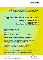 Bild: Plakat zum ersten sterreichischen Tag der Politikwissenschaft