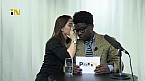 Bild: Patricia Heun und Bashire Kyeyune bei der Moderation von PlugIn 41. Ausgabe